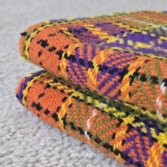 NWOT Altea Wool Scarf Retro Plaid Fringed Italy - Picture 16 of 16